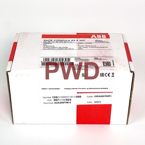 NIB ABB A2A200TW-2 Circuit Breaker Formula A2 A 250 UL TMF, 2-P, 200 A, TQD22200 - Picture 4 of 17