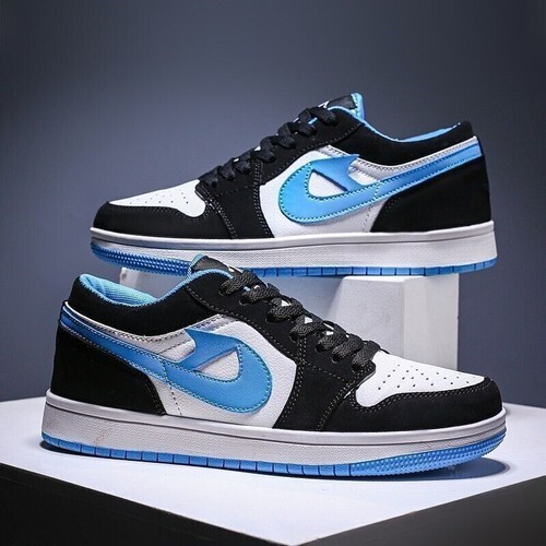 MENS WOMEN LEATHER SNEAKERS CASUAL TRAINERS AF1 WALKING RUNNING SPORTS GYM SHOES - Picture 27 of 29