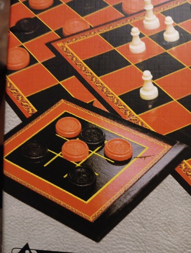 Gameboard 3in 1 Game Set Chess, Checkers And Tic Tac Toe By Cardinal Games - Afbeelding 2 van 6