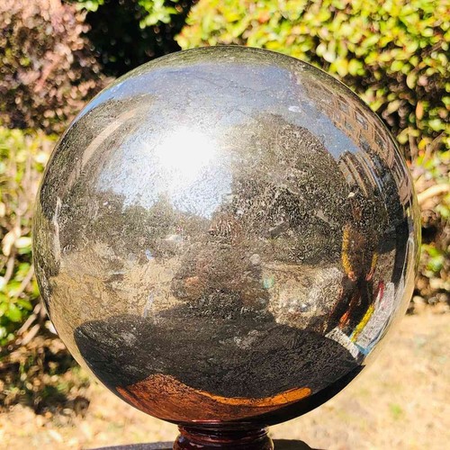 Bola de cristal de cuarzo calcopirita natural de 17,73 lb energía Reiki curación - Imagen 8 de 15