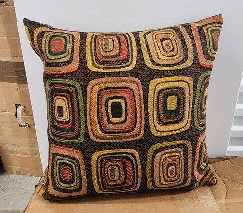 Set of 2 Designer Decor Pillows Down Alternative Stuffed Modern Design Covers - Picture 4 of 5