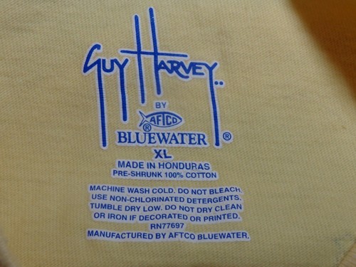 Guy Harvey Autogramm T Shirt Herren XL Gelb 2008 Redfish Neu - Bild 12 von 14