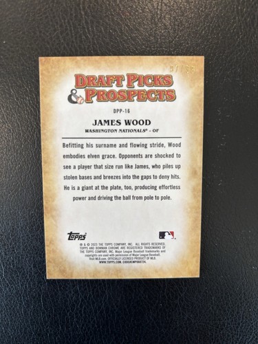 2023 Bowman Chrome James Woods Draft Picks & Prospects Green Refractor 97/99 - Picture 3 of 3