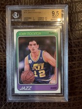 1988-89 John Stockton Fleer Rookie Card #115 BGS 9.5