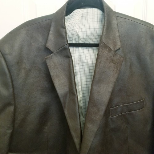 Chaqueta Lauren Ralph Lauren Para Hombres 50R Marrón Blazer Abrigo Deportivo Imitación Cuero Clásico - Imagen 6 de 14