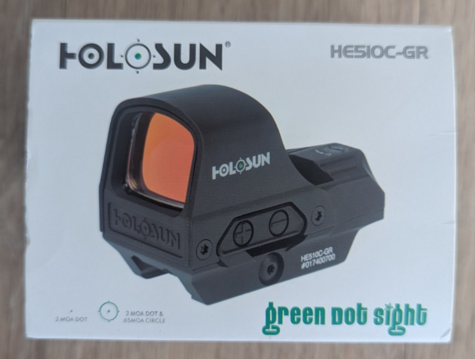 HOLOSUN HE510C-GR Open Reflex Sight - Green Reticle for sale