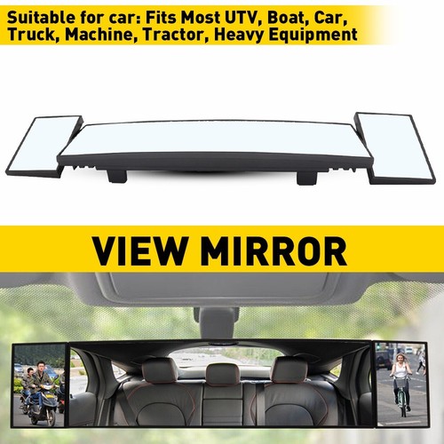 Interior Rear View Mirror Large Vision Wide Angle Blindspot Pickup Universal Car - Picture 7 of 11