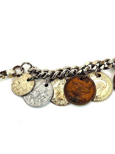 Coin Charm Bracelet Vintage - Picture 5 of 10