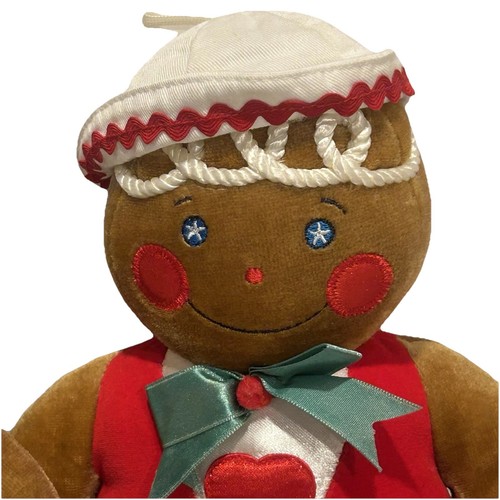 Vintage 1990 Target Stores Christmas Gingerbread Boy Girl Plush Stuffed Toy  13" - Picture 10 of 13