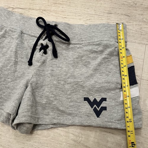 West Virginia University Women’s Shorts Size L Gray Logo Drawstring Y2K - Picture 7 of 11