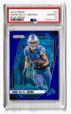 2024 Panini Prizm Blue SSP Amon-Ra St. Brown #95 PSA 10 Color Match Pop 2!