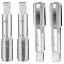 2 Pairs/ 4 Pcs M18x1.5 Tap, M18 HSS 6542 Metric Threading Right Hand Tapping ...