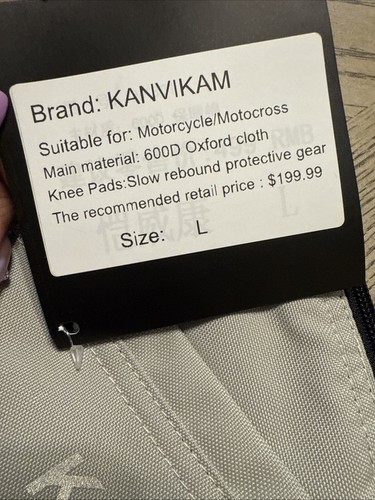 Men's Black Motorcycle Pants Size Large - Picture 5 of 5