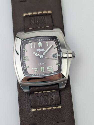 Vtg UNTESTED NOS Roots Canada Watch Leather Strap Band Men's FUEGO 