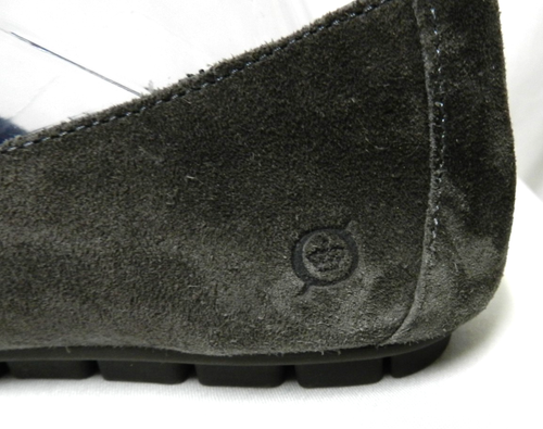 Born Sebra Suede comfort flats slip on gray Loafers Cushioned Women Size Sz 10 - Picture 8 of 14