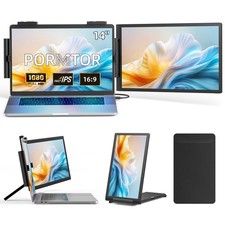 Laptop Screen Extender, 14" FHD 1080P IPS Laptop Monitor Extender with USB C/...