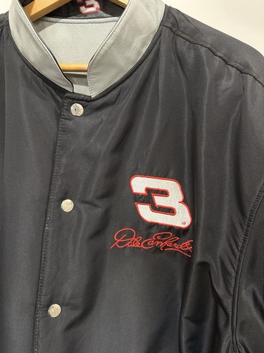 VTG Dale Earnhardt #3 Racing Jacket NASCAR Reversible Leather Men’s Size XL VG - Picture 13 of 15