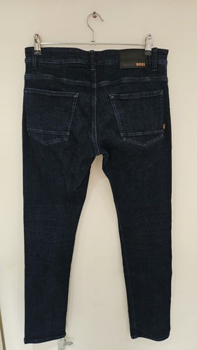 Jeans Uomo Hugo Boss Slim Fit DELAWARE Soft Motion Elasticizzato Blu W32 L32 - Foto 9 di 22