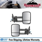 Trail Ridge Tow Mirror Power Heated Red Chevron Signal Black Pair for GM Truck