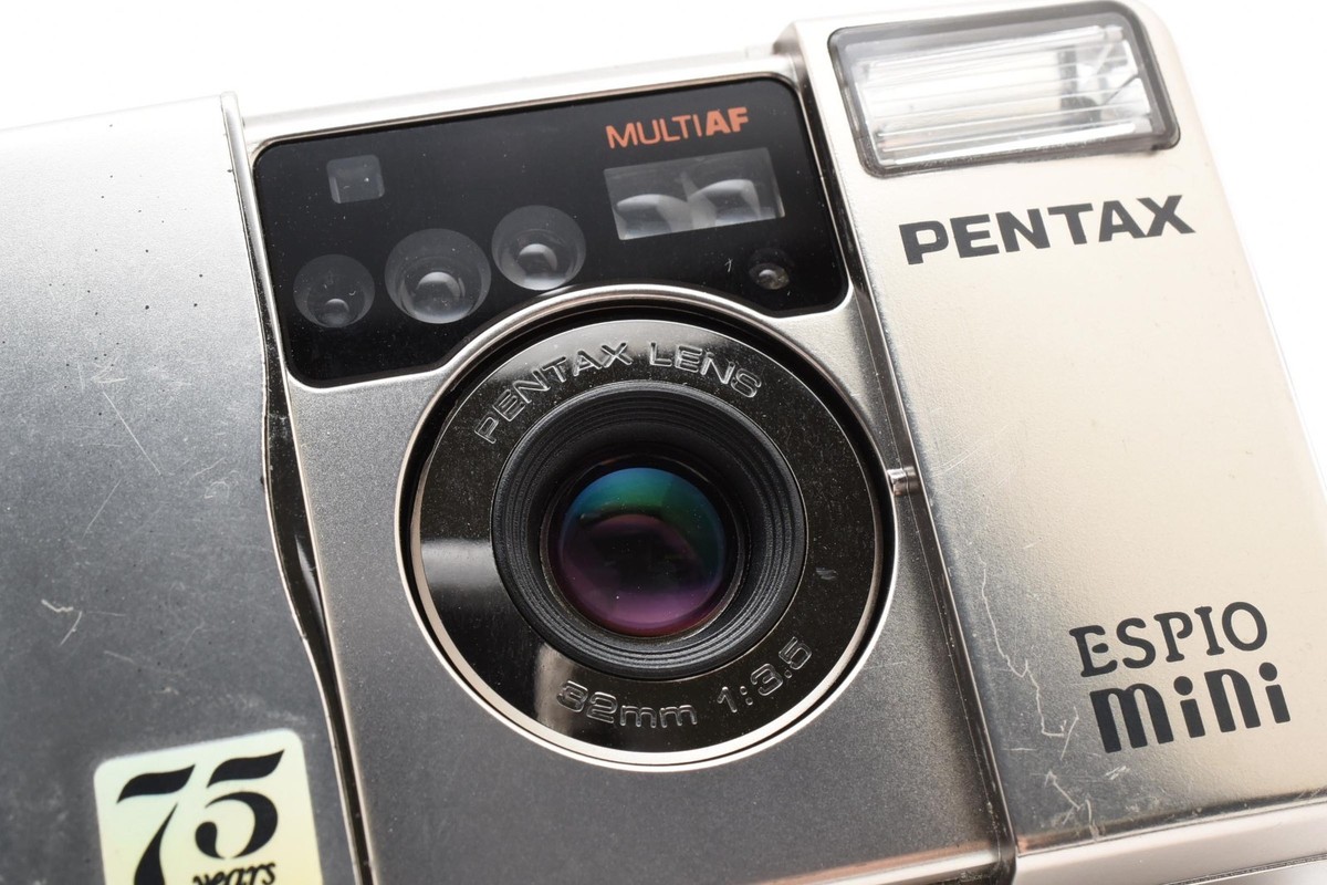N Mint w/Strap] Pentax Espio Mini 75 Years Point & Shoot 35mm Film