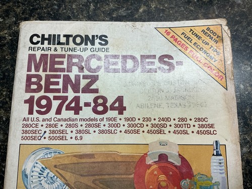 Chilton's Mercedes Benz 1974 - 1984 Repair and Tune Up Guide - Bild 2 von 5