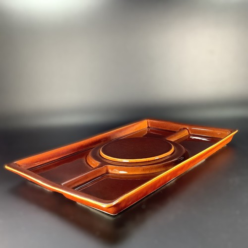 Vtg Pfaltzgraff 703 Cheese Cracker Charcuterie Tray Platter Brown 16x9.5 - Picture 11 of 16