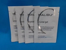 MALIBU 2000 CRYSTAL GEL HAIR TREATMENT PROFESSIONAL NORMALIZER~4 PACKS~FRESH