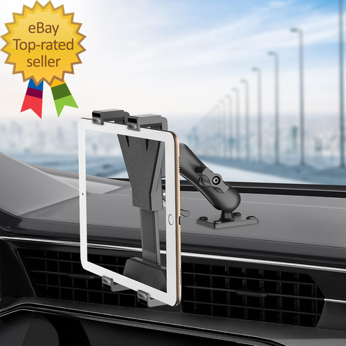 Heavy Duty Drill Base Tablet Holder Car Mount Dashboard for Ipad/Ipad Mini Samsu - 第 2/12 張圖片
