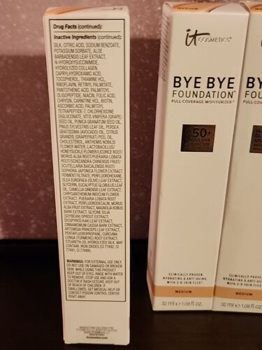 It Cosmetics Bye Bye Foundation SPF 50+ Medium 3 For The Price Of 2. - Picture 2 of 5