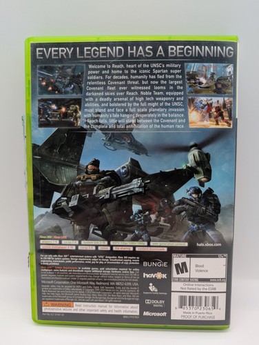 Halo: Reach (Xbox 360, 2010) VERY GOOD W/MANUAL, MAIL IT TOMORROW! - Picture 2 of 3
