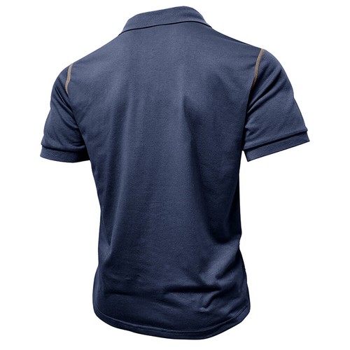 Mens Casual Short Sleeve Polo Shirts Muscle Fit Work Golf Designer T Shirt Tops - Picture 4 of 20