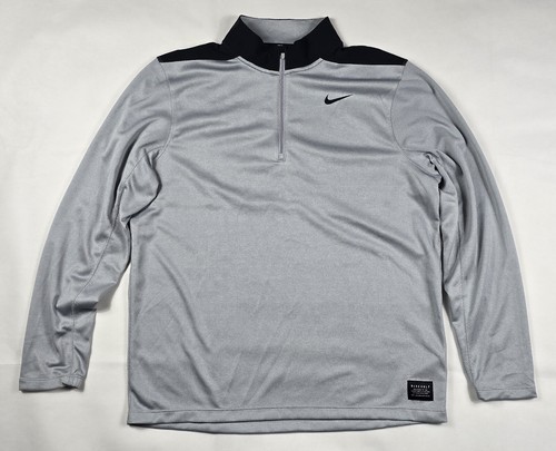 2 x Mens Nike Golf 1/4 Zip Dri-Fit Pullover Tops. Grey & Black. Size Large. - Picture 2 of 12