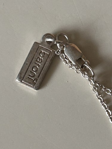 Signed  Baroni Necklace Flower Marcasite  Pendant Sterling Silver 925 16” Chain - Picture 8 of 9