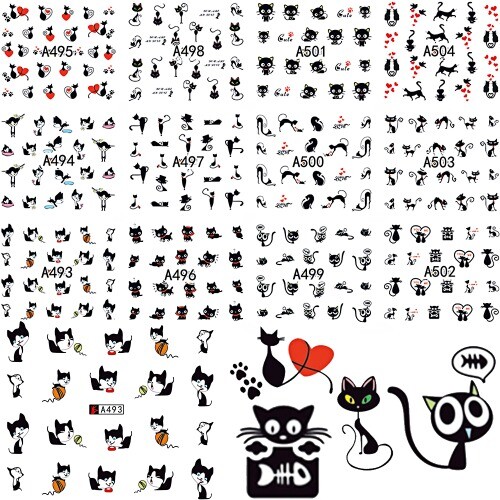 12 Stück Sommer Nail Art Sticker Palme Ozean Kokos Meer Sonnenuntergang Maniküre Aufkleber - Bild 20 von 79