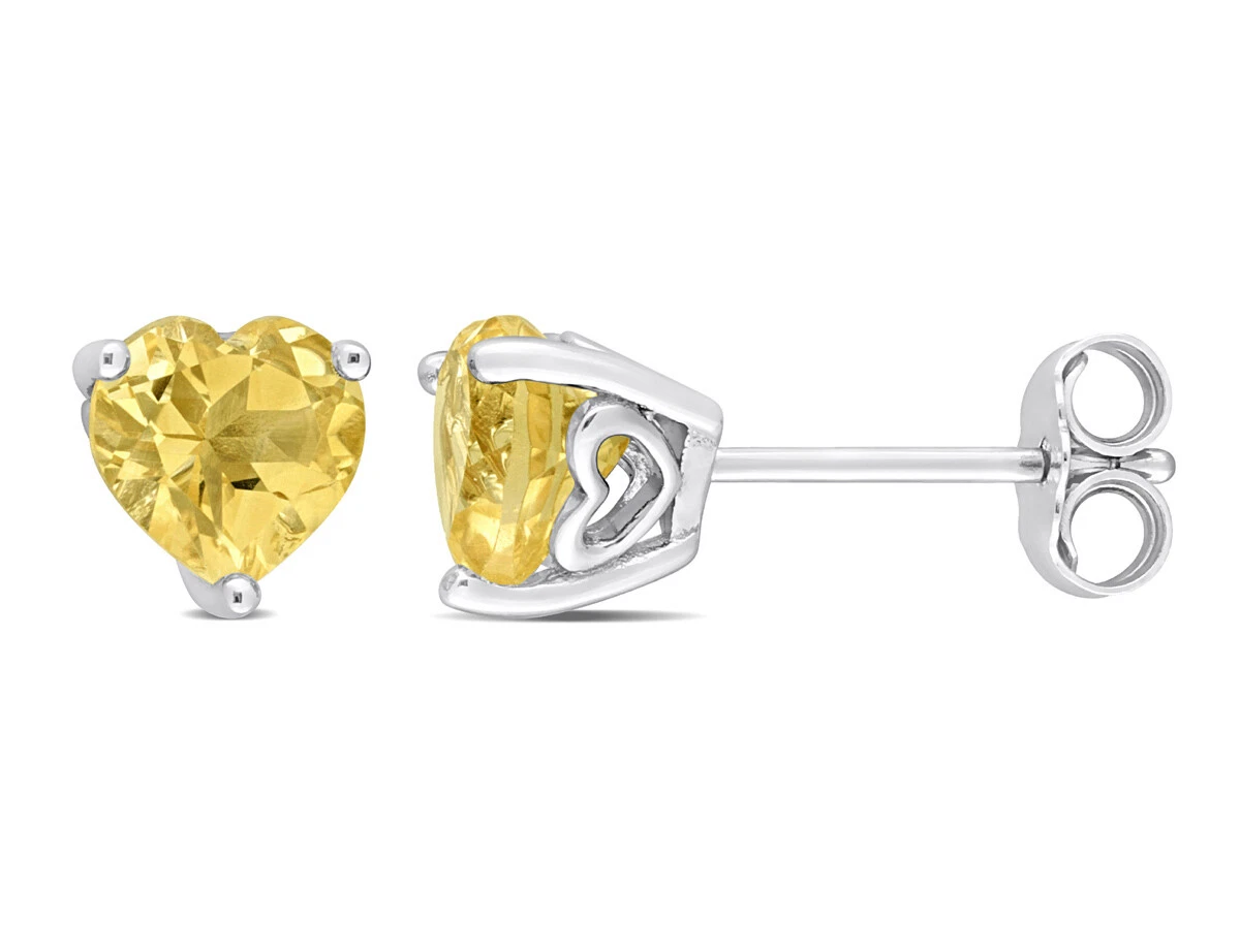 Heart solitaire earrings deals