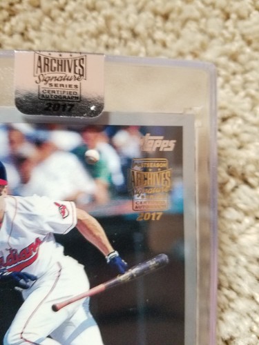 Omar Vizquel Topps Archives Signature 2017 Tribe Signed Auto Baseball MLB 1/10 - Bild 4 von 6