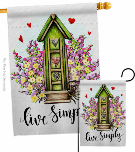 Live Simple Garten Flagge Sweet Home Ausdruck Deko Geschenk Hof Haus Banner - Bild 4 von 17
