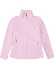 Columbia Womens Fleece Jacket Uk 16 Large Pink Polyester Gk19