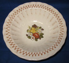 a Set of 4 Cereal Bowls ~ Vernon Ware by Metlox ~ Fruit Basket Pattern