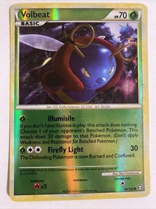 82/102 Volbeat Reverse Holo: Pokemon Trading Card Game HGSS-04 Triumphant NM