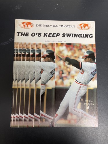 1978 Baltimore Orioles vs Toronto Blue Jays Program Singleton Cover - Bild 1 von 9