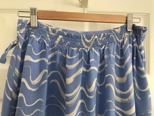 MONSOON BLUE WRAP TIE SKIRT. SIZE M - Picture 5 of 6
