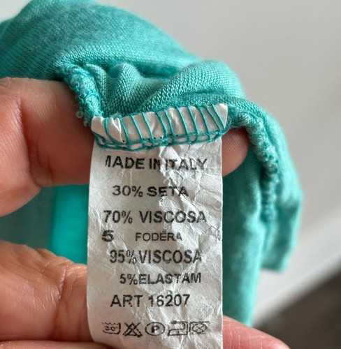 NT Damenkleid Laternenärmel vorne Twist-Stil Blumendruck grün Größe Small - Bild 5 von 9