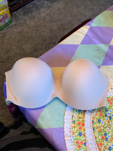 Maidenform Lilyette Tan Nude Beige UNDERWIRE Strapless CONVERTIBLE BRA SIZE 40 D - Picture 1 of 6