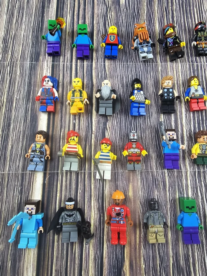 Lego Assorted Mini Figure Lot Of 32 Pirates Minecraft Batman Harley Quinn - Image 2 of 4