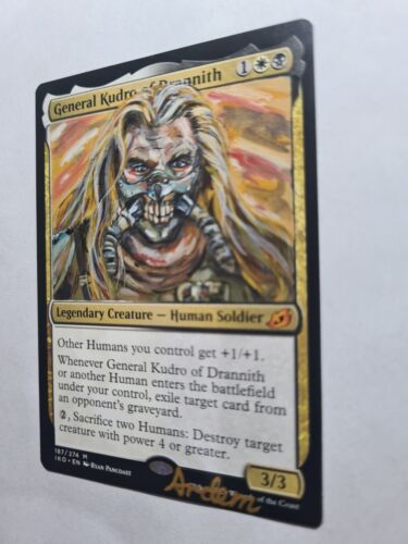 GENERAL KUDRO IMMORTAN JOE MAD MAX ART MAGIC ALTERED ART HAND PAINT BY DEMIAN - Picture 2 of 12