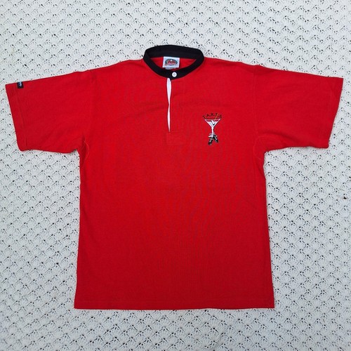 Vtg Barbarian Rugby Wear TARTS Heavy Cotton Blend Short Sleeve Red Shirt - Large - Picture 2 of 6