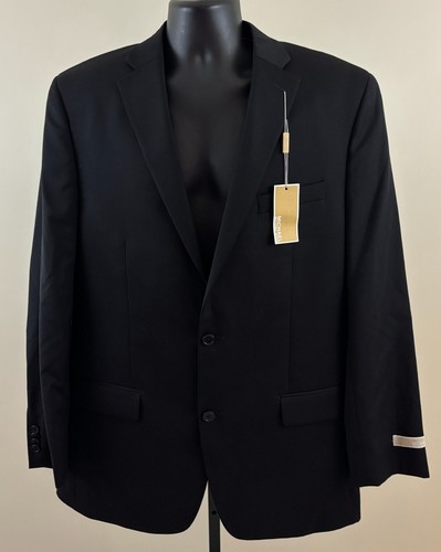 Michael Kors Neu mit Etikett Herren Gr. 42 L schwarz 100% Wolle 2 Knopf Sport Mantel Jacke Blazer