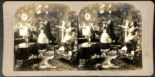 SV022_067 Stereoview Comic Series (12) French Maid Series - Picture 8 of 12