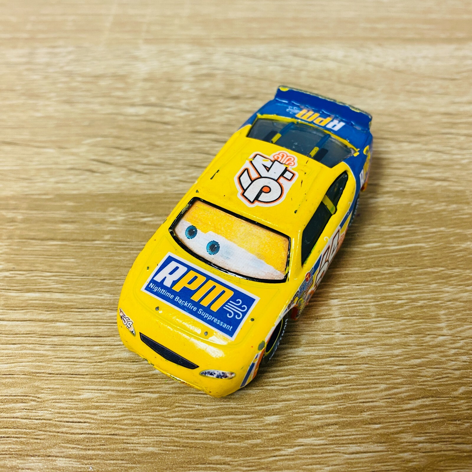 Disney Pixar Diecast Metal Cars Lenticular Shifty Eyes Rutherford RPM 64 Racer - Picture 2 of 12